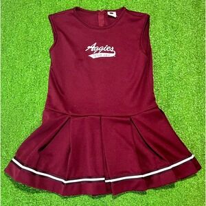 Vintage Texas A&M Dress Youth Md Aggie Cheerleader Outfit USA Made Embroider 80s